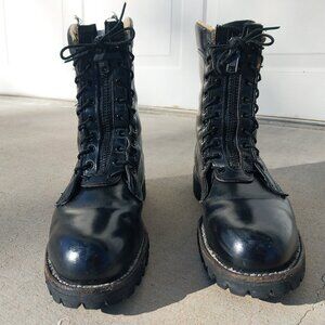 Vintage 80s Chippewa USA Ruttman 27422 Steel Toe Black Boots w/ Zipper Size 9.5D